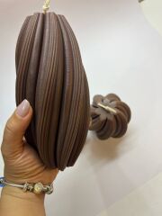 Spiral Dekoratif Mum –büyük boy- El Yapımı, Zarif Dalga Formu, Büyük Boy