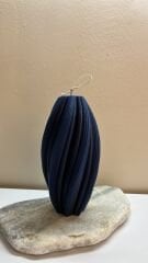 Spiral Dekoratif Mum –büyük boy- El Yapımı, Zarif Dalga Formu, Büyük Boy