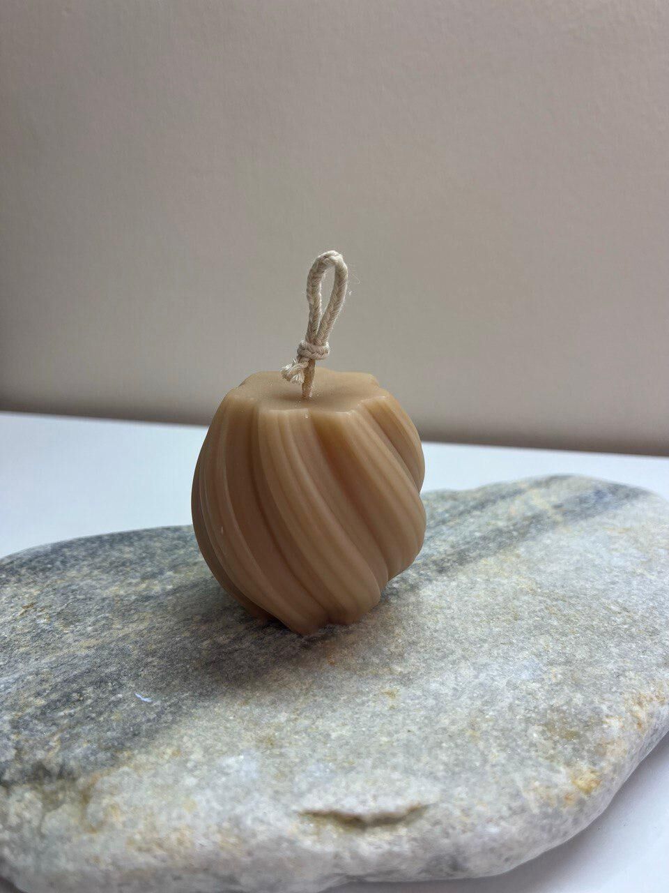 Spiral şeklinde Dekoratif Mum-mini boy – El Yapımı, Zarif Dalga Formu, Mini Boy