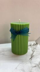Silindir- Kısa boy Dekoratif Mum – El Yapımı, Minimal Kısa Mum Tasarımı