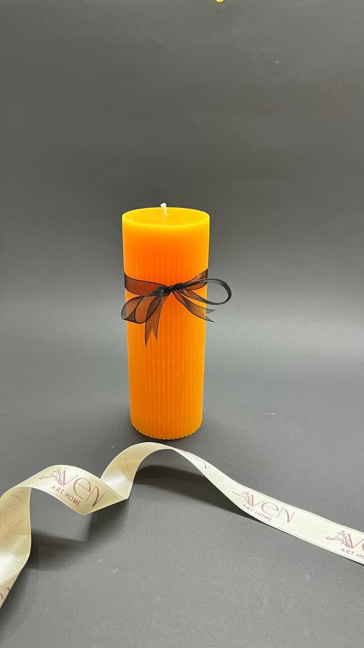 Silindir -Uzun boy Dekoratif Mum – El Yapımı, Şık ve Zarif Silindir Formu