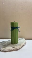 Silindir -Uzun boy Dekoratif Mum – El Yapımı, Şık ve Zarif Silindir Formu