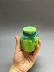 Geometrik Silindir Dekoratif Mum – El Yapımı, Modern ve Minimal Tasarım