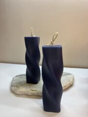 Wave Dekoratif Mum – Dalga Formlu, El Yapımı Modern Tasarım