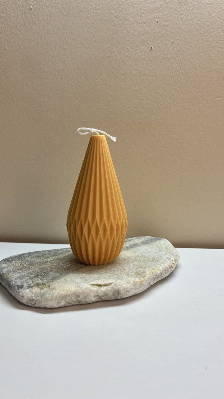 Armut- Büyük boy Dekoratif Mum – El Yapımı, Organik Formlu Şık Tasarım