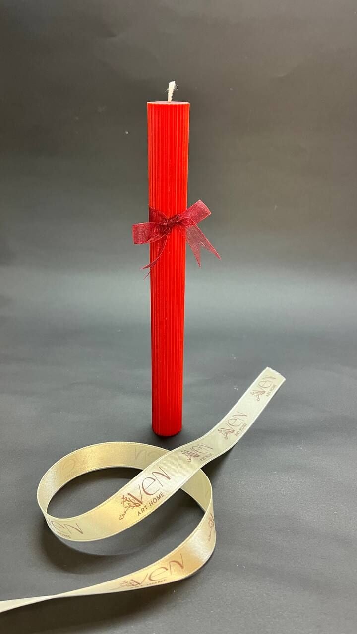 Şamdan Silindir Dekoratif Mum – Klasik Silindir Formlu, El Yapımı Şamdan Tasarımı