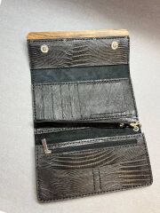 Canan – Ahşap Detaylı Siyah Hakiki Deri Cüzdan