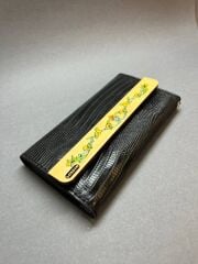 Nilüfer – El Boyaması Çiçek Motifli Hakiki Deri Cüzdan