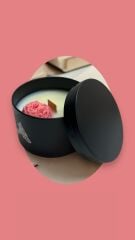 Yasemin Kokulu El Yapımı Mum – %100 Soya Wax, 100 ml, Ahşap Fitil