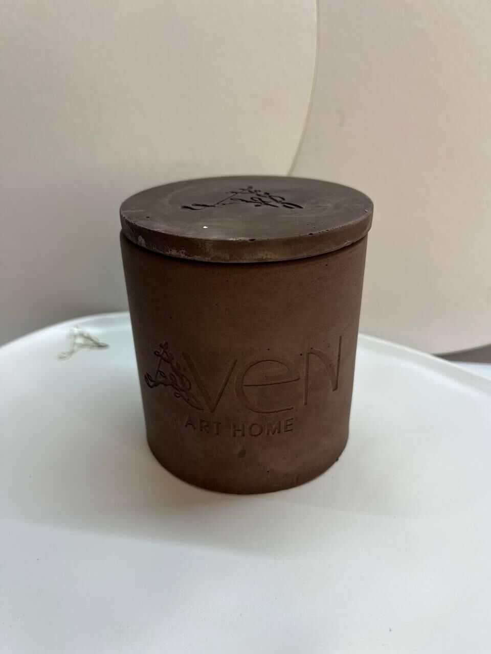 Kahve Kokulu Mum – El Yapımı Kahverengi Taş Tozu Kap, 200 ml, Ahşap Fitil